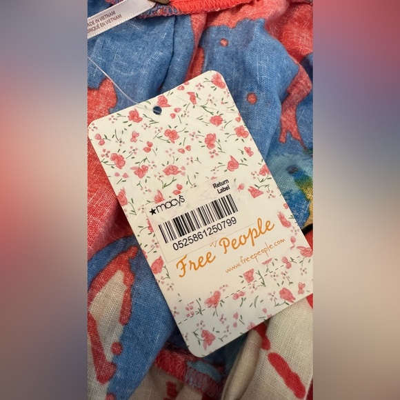 Free People Moonshine Midi Floral Linen Blend Women's Tiered Tank Dress - Picture 11 of 13